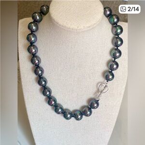 Majorica Faux Iridescent Pearl Necklace